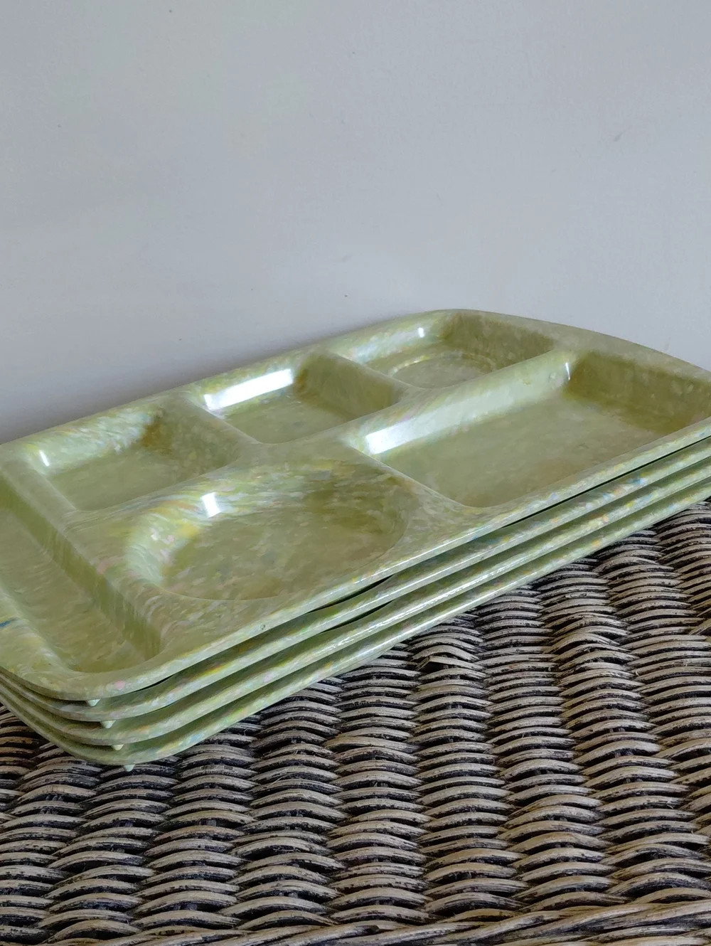 Vintage Prolon Melamine Compartment Tray Set {4}